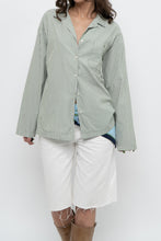 Load image into Gallery viewer, AIRELLES x Green, White Striped Cotton Buttonup (XS-M)