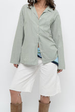 Load image into Gallery viewer, AIRELLES x Green, White Striped Cotton Buttonup (XS-M)