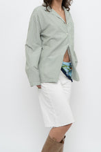 Load image into Gallery viewer, AIRELLES x Green, White Striped Cotton Buttonup (XS-M)