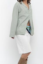 Load image into Gallery viewer, AIRELLES x Green, White Striped Cotton Buttonup (XS-M)
