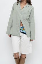 Load image into Gallery viewer, AIRELLES x Green, White Striped Cotton Buttonup (XS-M)
