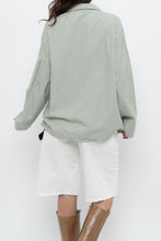 Load image into Gallery viewer, AIRELLES x Green, White Striped Cotton Buttonup (XS-M)