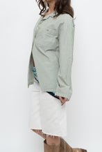 Load image into Gallery viewer, AIRELLES x Green, White Striped Cotton Buttonup (XS-M)
