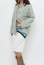 Load image into Gallery viewer, AIRELLES x Green, White Striped Cotton Buttonup (XS-M)