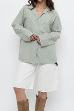 Load image into Gallery viewer, AIRELLES x Green, White Striped Cotton Buttonup (XS-M)