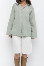 Load image into Gallery viewer, AIRELLES x Green, White Striped Cotton Buttonup (XS-M)