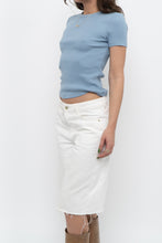 Load image into Gallery viewer, VERONICA BEARD x Blue Cotton Ribbed Tee (XS)