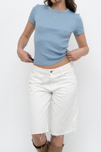 Load image into Gallery viewer, VERONICA BEARD x Blue Cotton Ribbed Tee (XS)