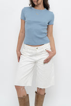 Load image into Gallery viewer, VERONICA BEARD x Blue Cotton Ribbed Tee (XS)