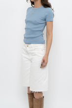 Load image into Gallery viewer, VERONICA BEARD x Blue Cotton Ribbed Tee (XS)