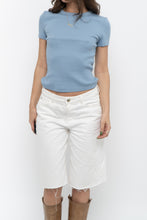Load image into Gallery viewer, VERONICA BEARD x Blue Cotton Ribbed Tee (XS)