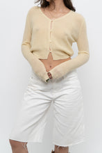 Load image into Gallery viewer, Modern x SEVENGIRL Pale Yellow Delicate Knit Cardigan (XS)