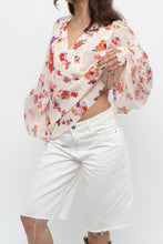 Load image into Gallery viewer, DOROTHEE SCHUMACHER x White Floral Silk Blouse (XS-M)