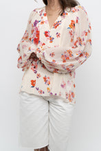 Load image into Gallery viewer, DOROTHEE SCHUMACHER x White Floral Silk Blouse (XS-M)