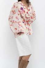 Load image into Gallery viewer, DOROTHEE SCHUMACHER x White Floral Silk Blouse (XS-M)