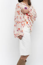Load image into Gallery viewer, DOROTHEE SCHUMACHER x White Floral Silk Blouse (XS-M)