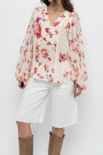 Load image into Gallery viewer, DOROTHEE SCHUMACHER x White Floral Silk Blouse (XS-M)