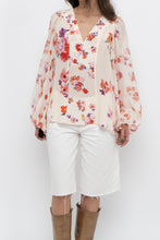 Load image into Gallery viewer, DOROTHEE SCHUMACHER x White Floral Silk Blouse (XS-M)