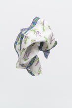 Load image into Gallery viewer, Vintage x White Lavender Floral Silk Scarf