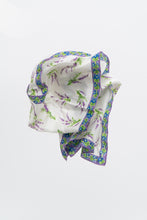 Load image into Gallery viewer, Vintage x White Lavender Floral Silk Scarf
