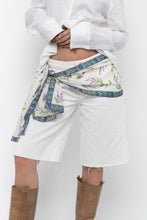 Load image into Gallery viewer, Vintage x White Lavender Floral Silk Scarf