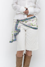 Load image into Gallery viewer, Vintage x White Lavender Floral Silk Scarf