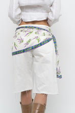 Load image into Gallery viewer, Vintage x White Lavender Floral Silk Scarf