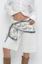 Load image into Gallery viewer, Vintage x White Lavender Floral Silk Scarf