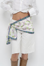 Load image into Gallery viewer, Vintage x White Lavender Floral Silk Scarf
