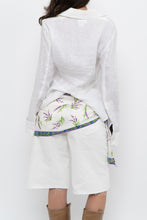 Load image into Gallery viewer, Vintage x Made in Canada x FRANCO MIRABELLI White Linen Fitted Blouse (S)