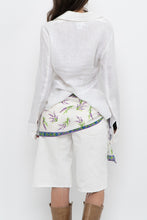 Load image into Gallery viewer, Vintage x Made in Canada x FRANCO MIRABELLI White Linen Fitted Blouse (S)