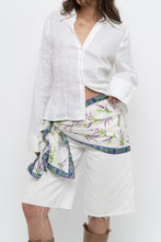 Load image into Gallery viewer, Vintage x Made in Canada x FRANCO MIRABELLI White Linen Fitted Blouse (S)