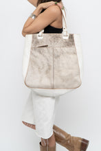Load image into Gallery viewer, Vintage x White Pony Hair Leather Oversized Bag