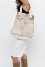 Load image into Gallery viewer, Vintage x White Pony Hair Leather Oversized Bag