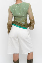 Load image into Gallery viewer, Vintage x Made in India x Green Patterned Silk Blouse (L)