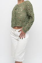 Load image into Gallery viewer, Vintage x Made in India x Green Patterned Silk Blouse (L)
