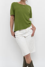 Load image into Gallery viewer, Vintage x Chartreuse Cableknit Short Sleeve (XS-M)