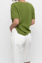 Load image into Gallery viewer, Vintage x Chartreuse Cableknit Short Sleeve (XS-M)