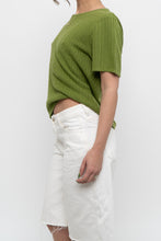 Load image into Gallery viewer, Vintage x Chartreuse Cableknit Short Sleeve (XS-M)