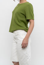 Load image into Gallery viewer, Vintage x Chartreuse Cableknit Short Sleeve (XS-M)