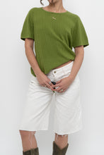 Load image into Gallery viewer, Vintage x Chartreuse Cableknit Short Sleeve (XS-M)
