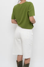 Load image into Gallery viewer, Vintage x Chartreuse Cableknit Short Sleeve (XS-M)