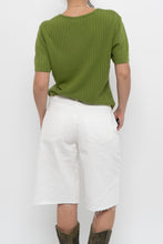 Load image into Gallery viewer, Vintage x Chartreuse Cableknit Short Sleeve (XS-M)