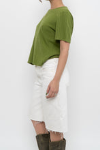 Load image into Gallery viewer, Vintage x Chartreuse Cableknit Short Sleeve (XS-M)