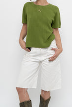 Load image into Gallery viewer, Vintage x Chartreuse Cableknit Short Sleeve (XS-M)