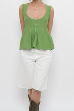 Load image into Gallery viewer, ZARA x Green Knit Buttoned Tank (S, M)