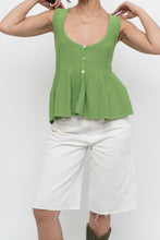 Load image into Gallery viewer, ZARA x Green Knit Buttoned Tank (S, M)