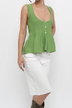 Load image into Gallery viewer, ZARA x Green Knit Buttoned Tank (S, M)