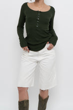 Load image into Gallery viewer, GOLDEN by TNA x Forest Green Ribbed Long Sleeve (S)