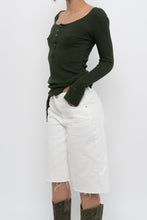 Load image into Gallery viewer, GOLDEN by TNA x Forest Green Ribbed Long Sleeve (S)
